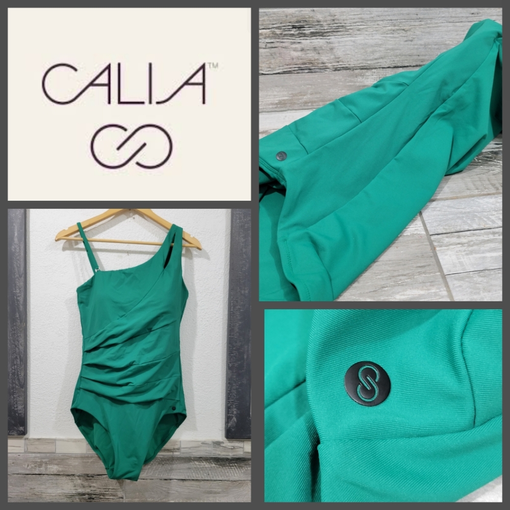 Calia by Carrie Underwood Ruched/Draped Under-Wire One Piece Bathing Suit